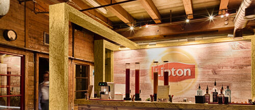 Lipton, Hühnerposten, Fabrik, Hamburg, Lipton-Lounge, Eventbau, Theke, Thekenbau, ISINGERMERZ, Werkstatt, Event