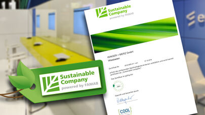 ISINGERMERZ, Wiesbaden, Messebau, Sustainable Company, Rezertifizierung, Nachhaltigkeit