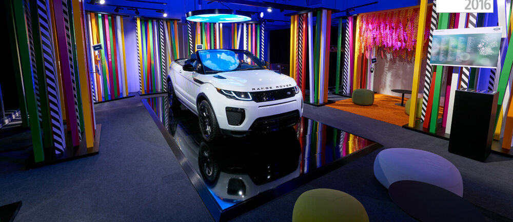 Agentur, Voss+Fischer, ISINGERMERZ, Famab Award, Range Rover Event, Messearchitektur, Eventkonzept, Pop-Up Urban Jungle, Range Rover Evoque Cabriolet, Roadshow