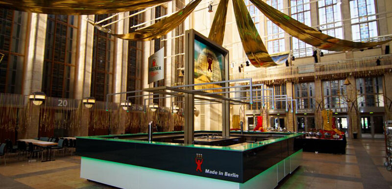 Premium Thekenanlage, Berliner Pilsner, Messe Berlin, Thekenbau ISINGERMERZ
