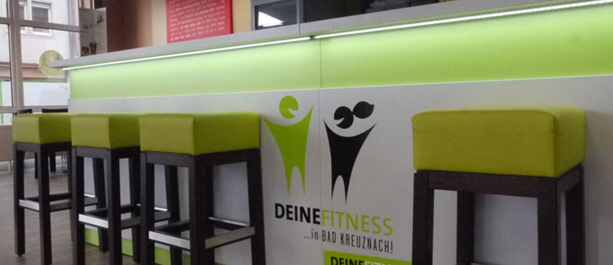 Fitnessstudio Körperwelt, Bad Kreuznach, Thekenbau, Theke, ISINGERMERZ, Werkstatt, Thekenanlage, Bistro, Schreinerei