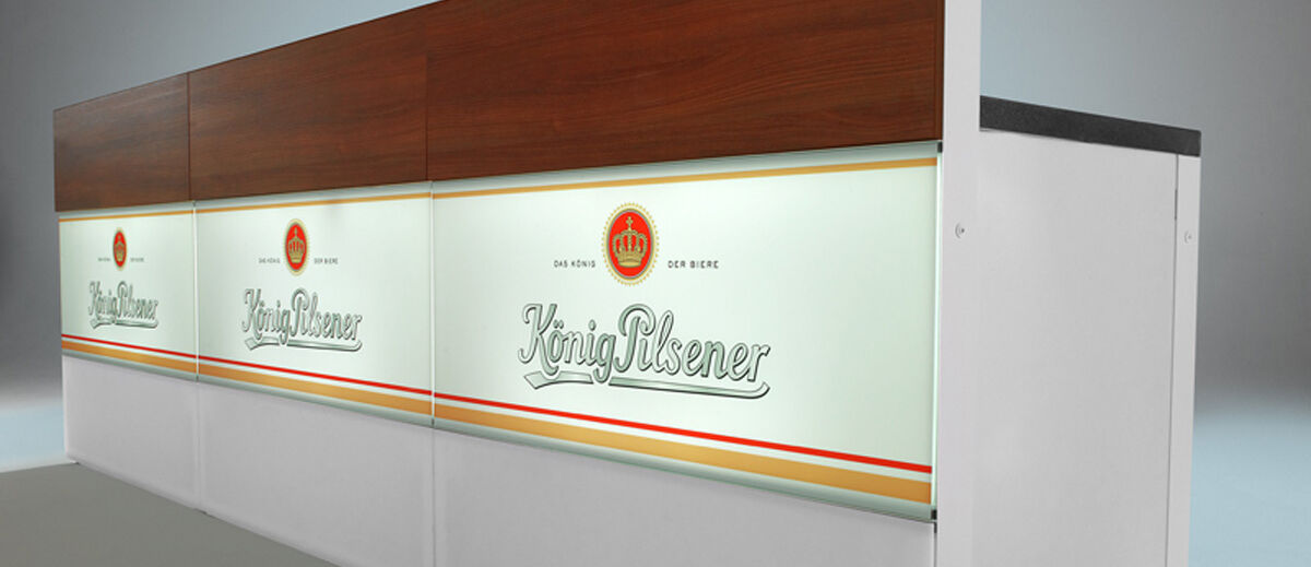 Bitburger Braugruppe, Thekenbau, Isingermerz, Werkstatt, Schreinerei, Markeninszenierung, Schankanlage, Theke