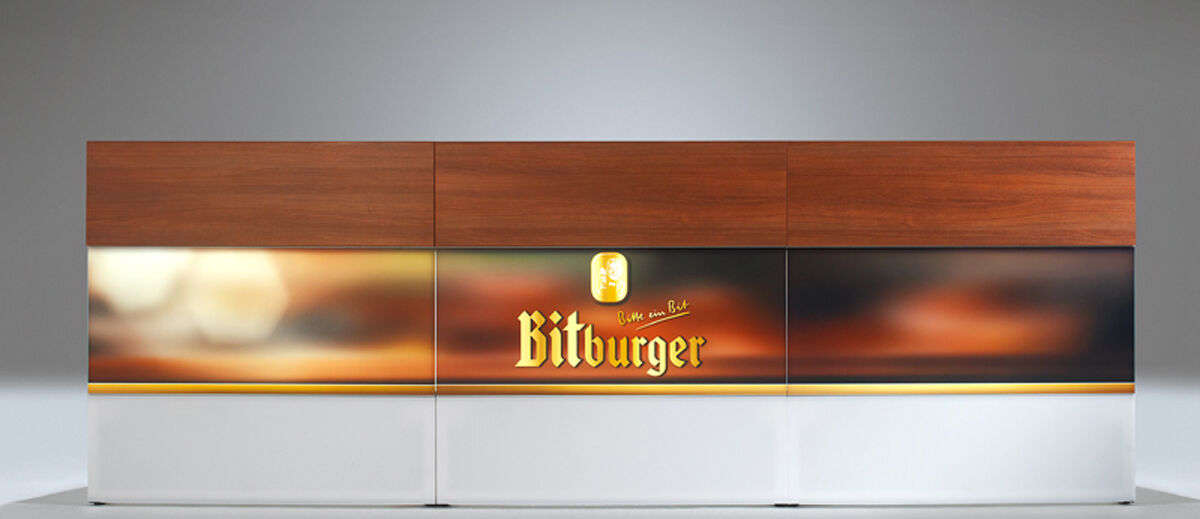 Bitburger Braugruppe, Thekenbau, Isingermerz, Werkstatt, Schreinerei, Markeninszenierung, Schankanlage, Theke